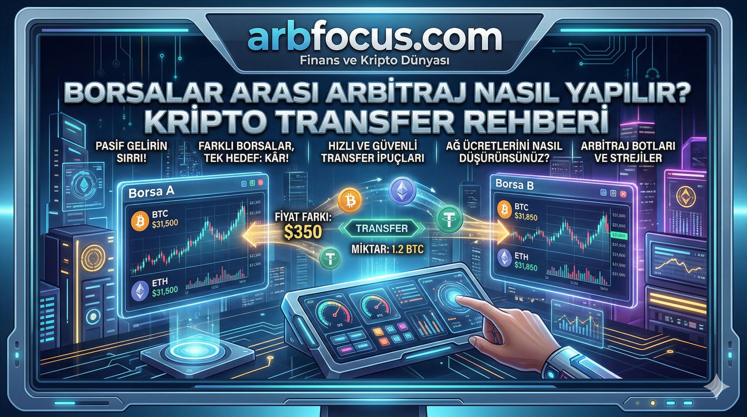 Borsalar arası arbitraj yaparken ağ ücretlerini (Fee) ve transfer sürelerini nasıl yöneteceğinizi öğrenin. Kripto kârınızı ArbFocus ile koruyun.