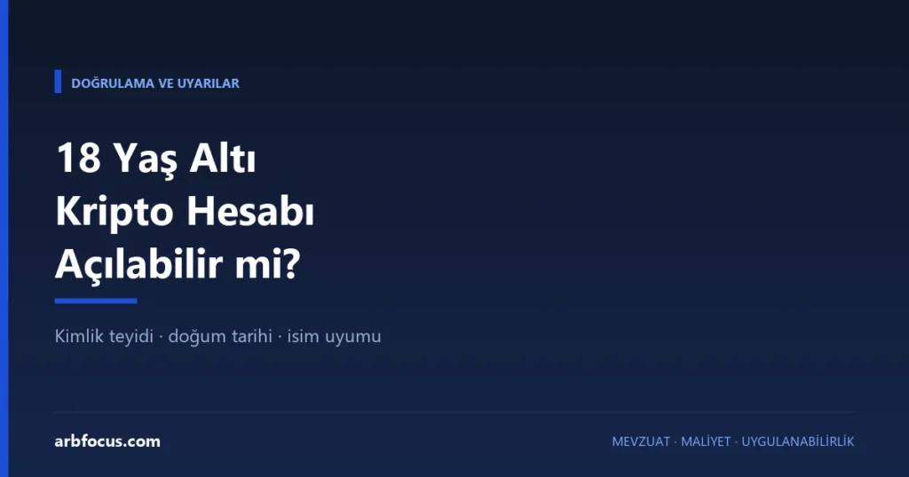 18 Yaş Altı Kripto Hesabı Açılabilir mi?